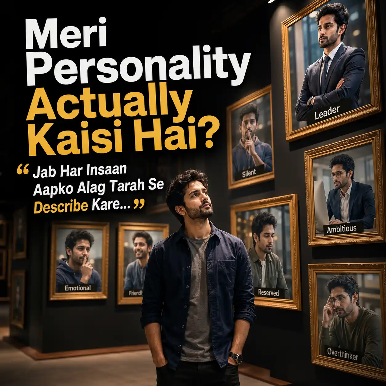 Person wondering about their own personality and identity
